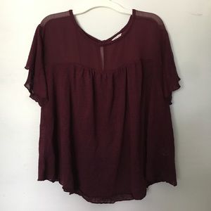 Maroon top